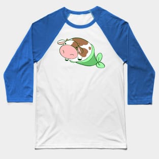 Mermaid Cow Baseball T-Shirt